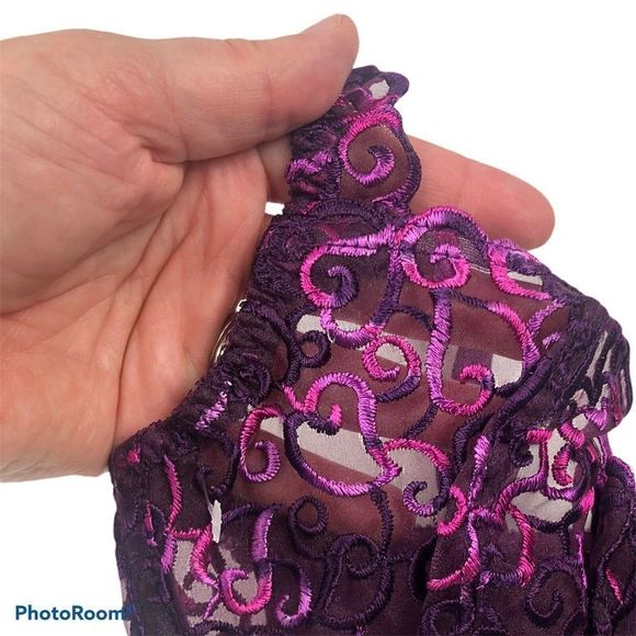Victoria Secret Purple Lace Unlined Underwire Bra - Picture 3 of 7